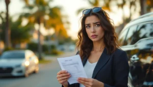 multa sin seguro Florida: conductora hispana con citación de tránsito en Miami — Sebanda Insurance